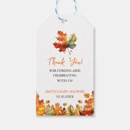 Etiqueta Para Presente Mapeamento de outono Folha Obrigado Favorecer Etiq