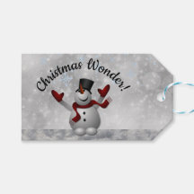 Maravilha de Natal Snowman Fluttering Snowflakes