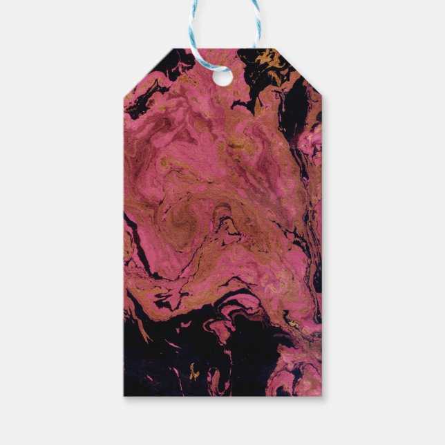 Etiqueta Para Presente Marble, aquarela (Frente)