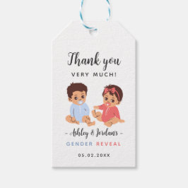 Etiqueta Para Presente Marca de Agradecimento de Revelação de Sexo de Beb