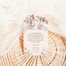 Etiqueta Para Presente Marca de agradecimento para chá de noiva floral em