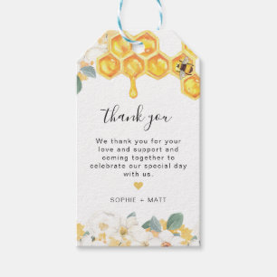 Etiqueta Para Presente Marca de Favor de Abelhas de Mel Floral de ROMY
