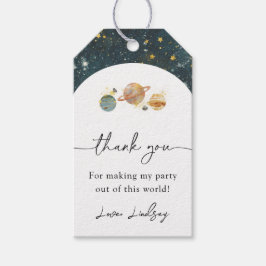 Etiqueta Para Presente Marca de Favor de Aniversário do Espaço | Festa es