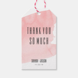 Etiqueta Para Presente Marca de Favor de Casamento de Lavagem com Aquarel