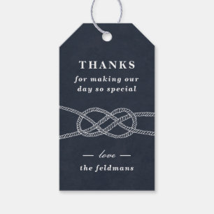 Etiqueta Para Presente Marca de Favor de Casamento do Knot Ilustrada - Ma