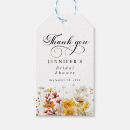 Etiqueta Para Presente Marca de Favor do Jardim Botânico Floral de Aquare