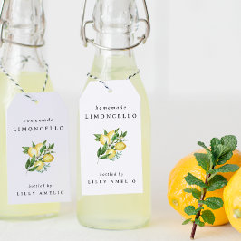 Etiqueta Para Presente Marca de Favor do Limoncello Homemade Editável