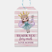 Marca de Favor Fairy Princess Pink Birthday