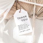 Etiqueta Para Presente Marca de Favor Mínimo de Casamento Simples Elegant<br><div class="desc">Este é um obrigado mínimo moderno que você marca com uma fonte simples, elegante e um layout minimalista. Edite todas as cores de texto e fonte e fundo. // Para itens correspondentes, visite a coleção "HARLOW" na certeira loja Nicole Zazzle. * Se você gosta deste design, mas não o vê...</div>