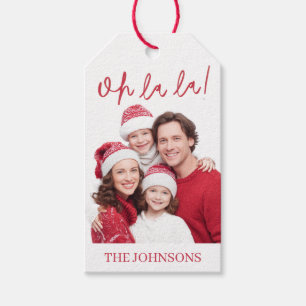 Etiqueta Para Presente Marca de Presente de Foto de Família Personalizada