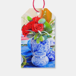 Etiqueta Para Presente Marca de Presente de Gengibre Chinoiserie Watercol