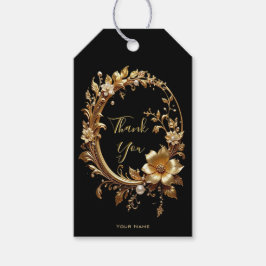Etiqueta Para Presente Marca de Presente de Moldura Ornamentada Floral Do
