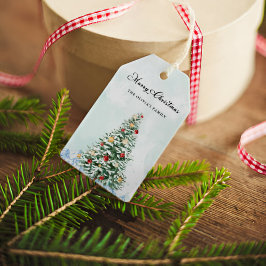 Etiqueta Para Presente Marca de presente de Natal Mínima Moderna