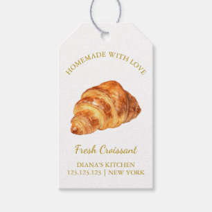 Etiqueta Para Presente Marca de travamento croissant fresco simples e cas