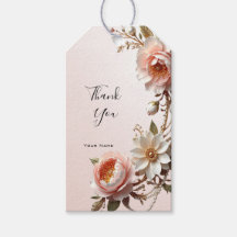 Marca Página de Presente com Flores Cor-de-Rosa e 