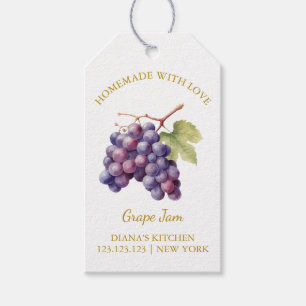Etiqueta Para Presente Marca Simples de Travamento de Uva Homemada l Bran