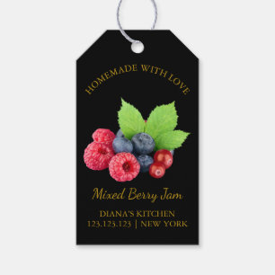 Etiqueta Para Presente Marca Simples Misturada Berry Jam Hang Tag l Black