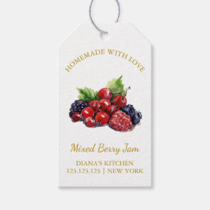 Etiqueta Para Presente Marca Simples Misturada Berry Jam Hang Tag l White