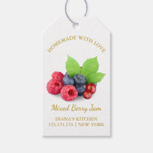 Etiqueta Para Presente Marca Simples Misturada Berry Jam Hang Tag l White