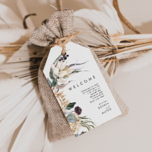 Etiqueta Para Presente Marcações de boas-vindas do Casamento Floral Bra