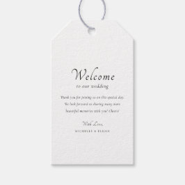 Etiqueta Para Presente Marcações de Favoritos de Casamento de Boas-vindas