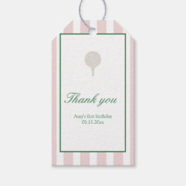 Etiqueta Para Presente Marcações de Favoritos do Retângulo de Golfe Rosa