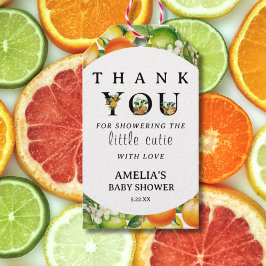 Etiqueta Para Presente Marcador de Agradecimento para Chá de Bebê de Frut