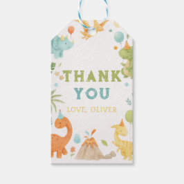 Etiqueta Para Presente Marcador de Água Personalizado de Dinossauro