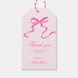 Etiqueta Para Presente Marcador de Favor de Chuvadeiro com Laço Azul