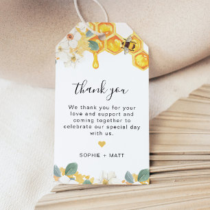 Etiqueta Para Presente Marcador de Favor Floral Mel Abelha Bumble Bee Obr