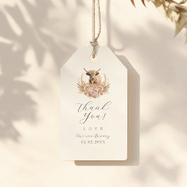 Etiqueta Para Presente Marcador de lembrancinha de chá de bebê da Vaca da