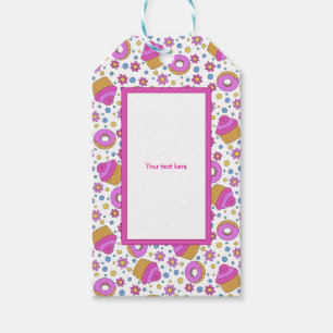 Etiqueta Para Presente Marcador de página de cupcake colorido fofo, flor