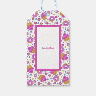 Etiqueta Para Presente Marcador de página de cupcake colorido fofo, flor