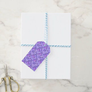 Etiqueta Para Presente Marcador de Presente com Padrão de Cartas de Amor