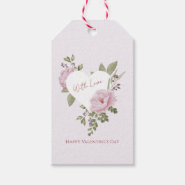 Etiqueta Para Presente Marcador de Presente Coração Floral