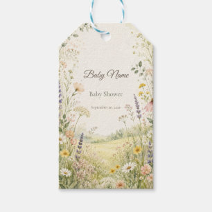 Etiqueta Para Presente Marcador de Presente de Chá de Bebê Flor Silvestre