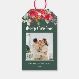 Etiqueta Para Presente Marcador de Presente de Natal com Foto da Família