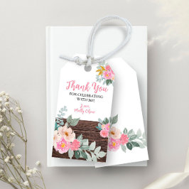 Etiqueta Para Presente Marcador de Presente Floral Rústico