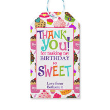 Marcadores de agradecimento de festa de aniversári