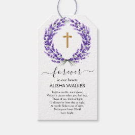 Etiqueta Para Presente Marcadores de Lembrança para Funeral Lavanda