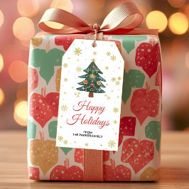 Etiqueta Para Presente Marcadores de Presente de Árvore de Natal | Favor