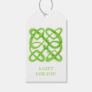 Etiqueta Para Presente Marcadores de Presente GREEN CELTIC KNOT