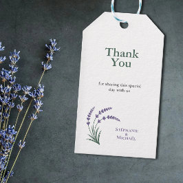 Etiqueta Para Presente Marcas de agradecimento simples de lavanda para ca