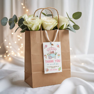 Etiqueta Para Presente Marcas de Favor de Aniversário de Carrinho de Sorv