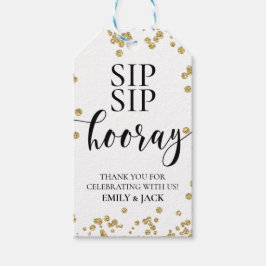 Etiqueta Para Presente Marcas De Favor De Casamento, Sip Sip Sip Hooray V