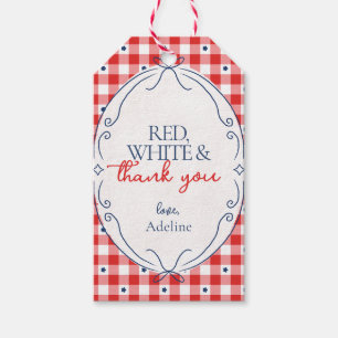 Etiqueta Para Presente Marcas de Favor de Festa Vermelho Branco e Obrigad