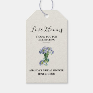 Etiqueta Para Presente Marcas de Favor de Flores de Agapanthus Azul Amor