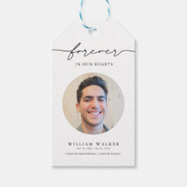 Etiqueta Para Presente Marcas de Favor de Funeral de Memorial de Foto Mod