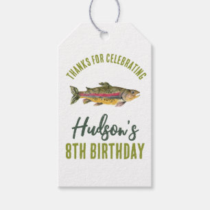 Etiqueta Para Presente Marcas De Favor De Pesca De Aniversário