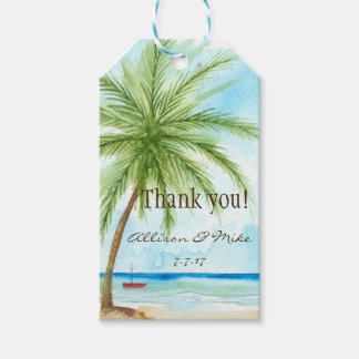 Etiqueta Para Presente Marcas de Favor do Casamento - Praia Tropical
